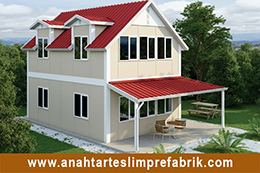 101 Metrekare İki Katlı Prefabrik Ev