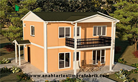 114 M2 İki Katlı Prefabrik Ev