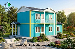 105 Metrekare İki Katlı Prefabrik Ev