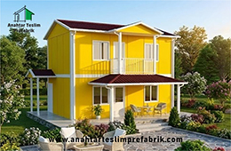 122 M2 İki Katlı Prefabrik Ev