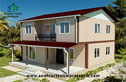 131 Metrekare İki Katlı Prefabrik Ev