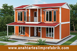 169 M2 İki Katlı Prefabrik Ev
