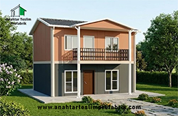 80 Metrekare İki Katlı Prefabrik Ev