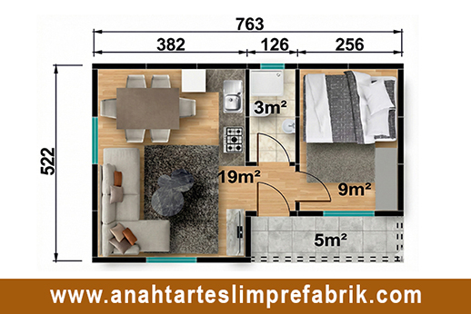 40 metrekare prefabrik ev planı 40 metrekare prefabrik ev planı
